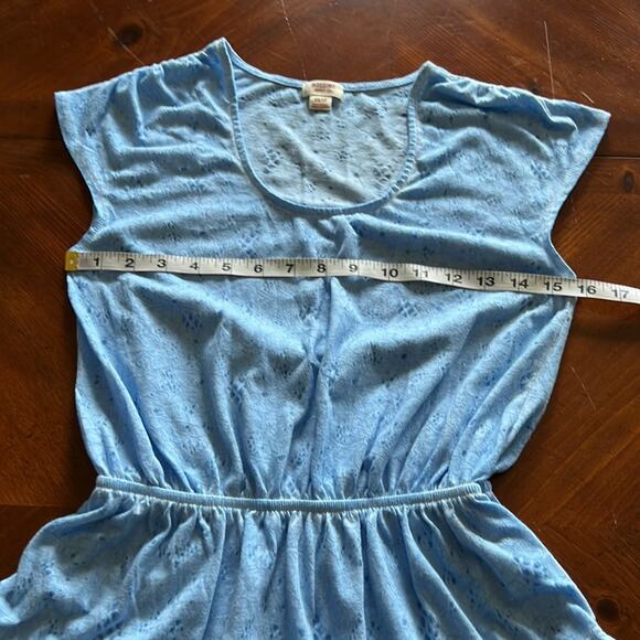 Mossimo Supply Co Size XS Blue Print Knit Top Blouse Y2K Vibe - Picture 6 of 9